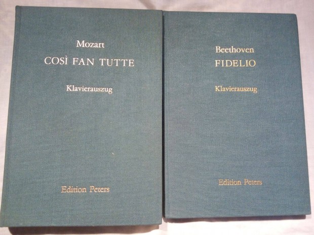Mozart: Cosi Fan Tutte s Beethoven: Fidelio kottaknyv Klavierauszug