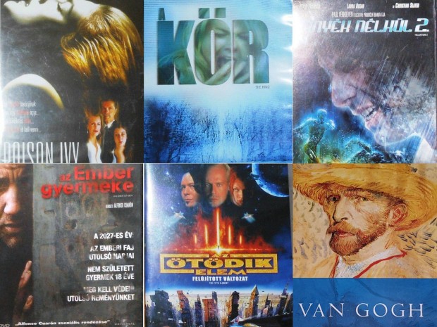 Mozi otthon: 6 eredeti régebbi DVD együttes áron eladó
