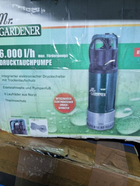 Mr.Gardener 6000l/h vzhozam mlykti szivatty, nyomskapcsolval