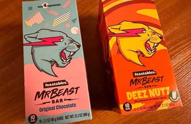 Mrbeast Feastables csoki Original s Deez Nutz Budapesten