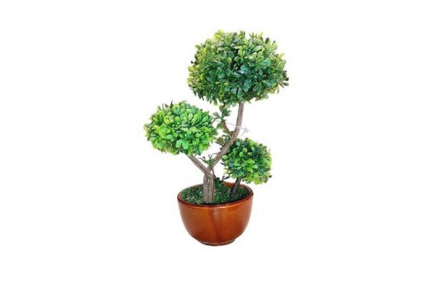 Műanyag Bonsai fa kerámia edényben 19 cm, elegáns lakásdekoráció