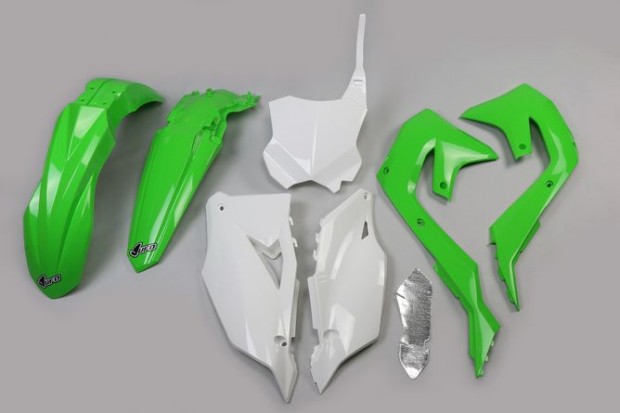 Műanyag készlet Kawasaki KX 2019 utáni UFO zöld / fehér