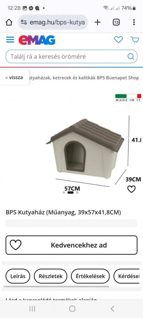 Műanyag kutyaház kistestű ebeknek