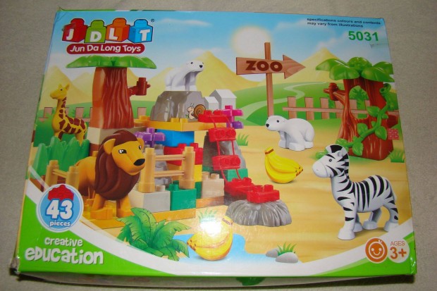 Műanyag összerakós játék állatkert