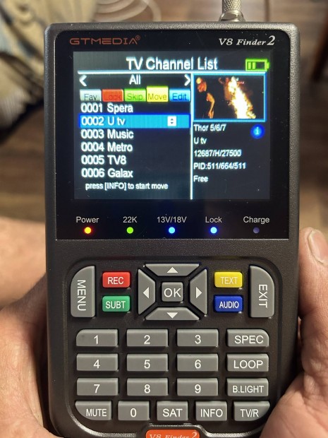 Műholdas beállító műszer szines lcd kijelzővel. Új!