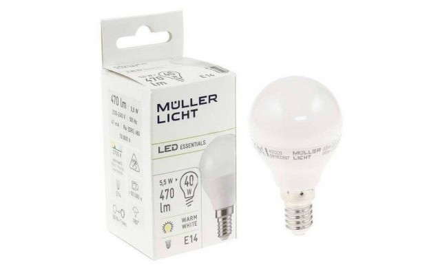 Mller Licht E14 kisgmb LED 5,5W 470lm E14 melegfehr izz j