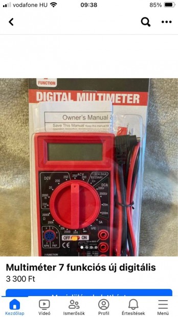 Multimter 7 funkcis j digitlis