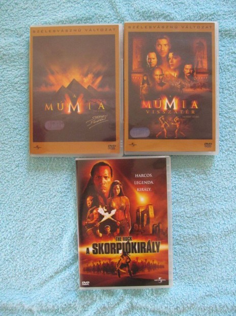 Mmia DVD I-II. + Skorpi Kirly egyben 900Ft/3db kivl ll