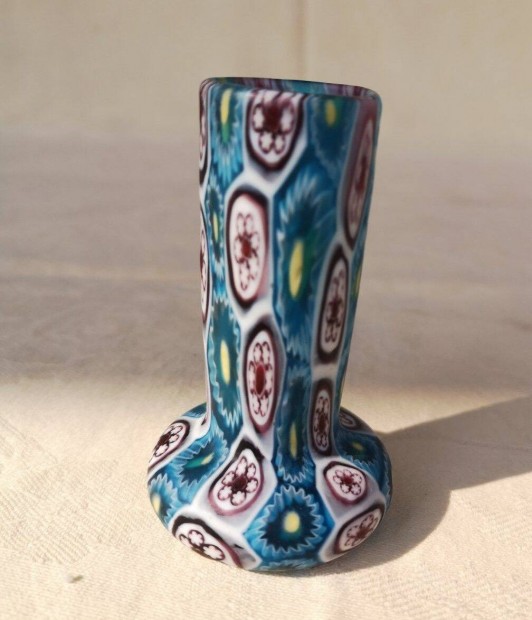 Muránói Millefiori váza Fratelli Toso design