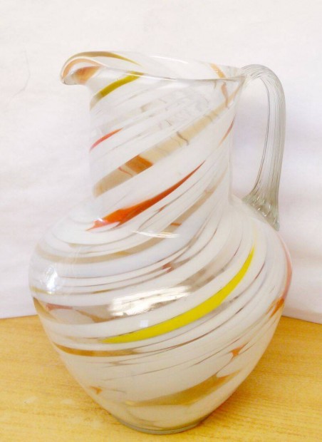 Murni Splatter Art Glass boroskancs mrvnyos mintval 1950-1960-es