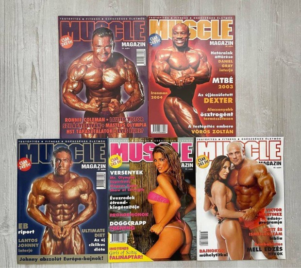 Muscle magazin (5db) testpts, sport