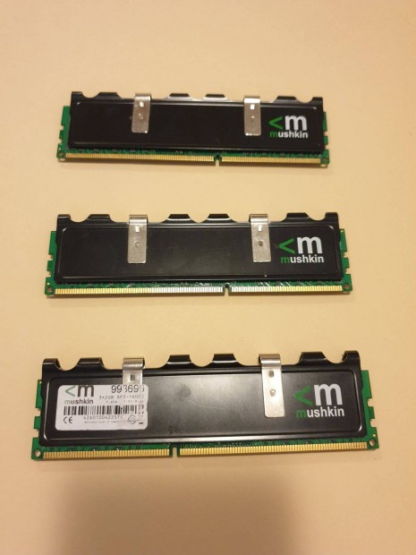Mushkin DDR3 3x2GB azaz 6 GB triple channel tuning RAM memória