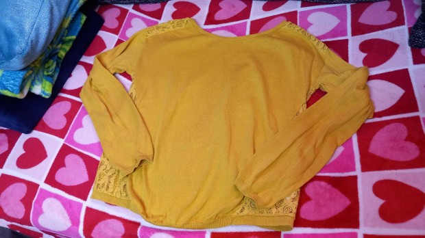 Mustarsarga csipkes noi pulover, 38 (2x viselt)