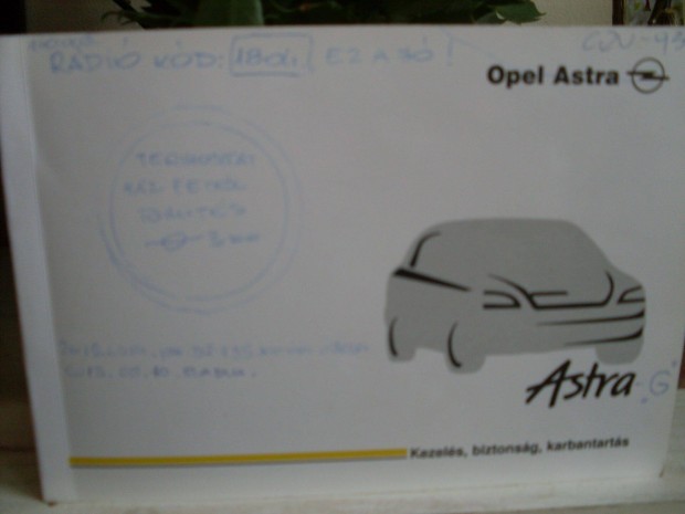 Mszaki knyv Opel Astra g