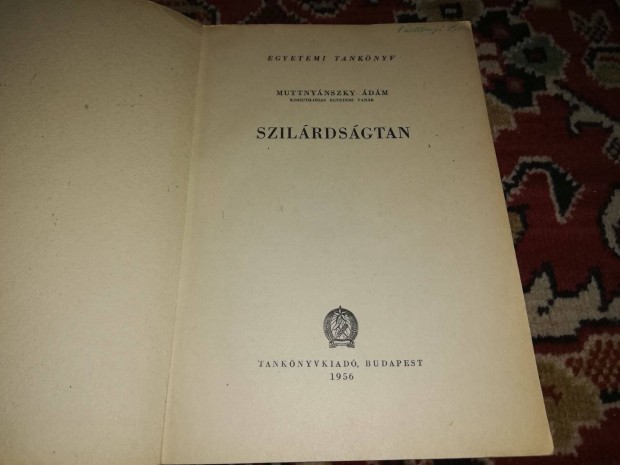 Muttnyánszky Ádám : Szilárdságtan