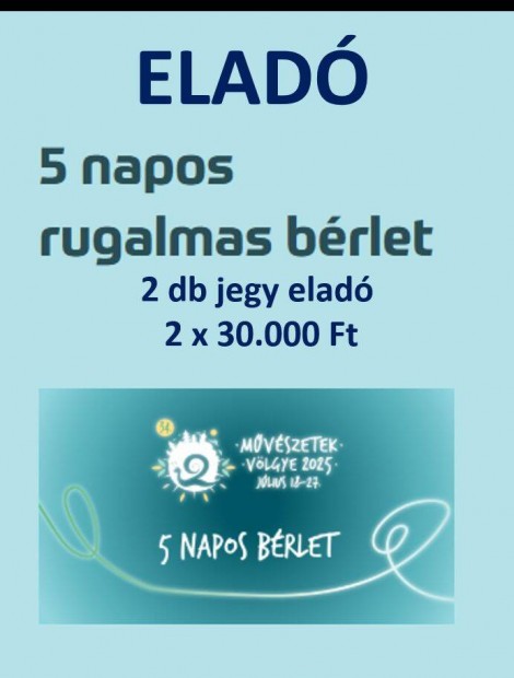 Művészetek Völgye jegyek