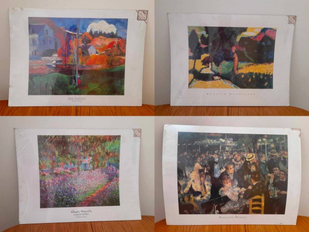 Mvszeti poszterek Budapesten eladak - Gauguin, Monet, Renoir