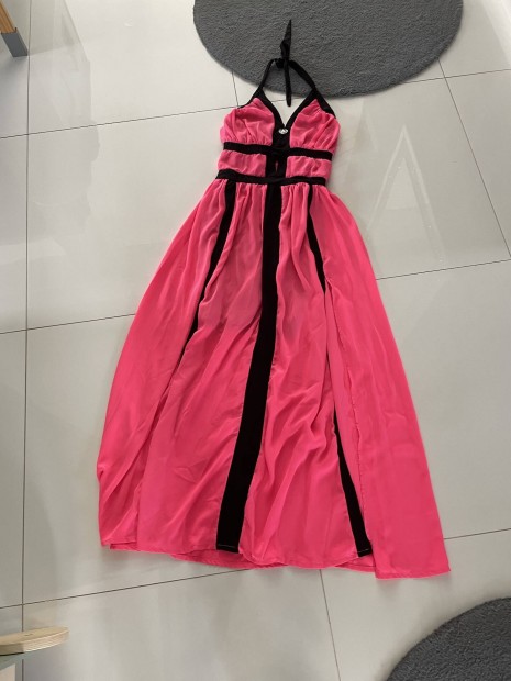 My 77 neon pink fekete hossz ruha