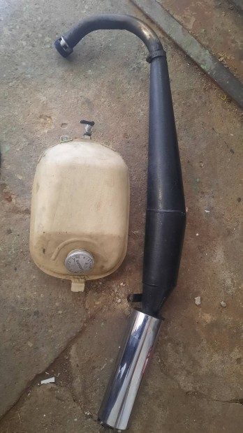 Mz Ts kipufogó és Schwalbe benzintank