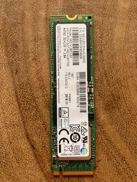 Mzvlb512Hajq-00000 PM981 SSD Samsung 512GB TLC V4 Phoenix m.2 PCI-E 3