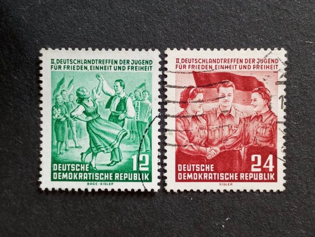 NDK DDR 1954-es Ifjsgi Kongresszus komplett blyegsor Mi.428-429