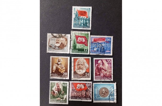 NDK DDR komplett blyegsor 1953 Karl Marx