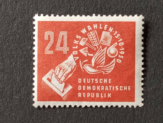 NDK DDR postatiszta blyeg 1950-es npvlaszts Mi275 1950 Popular Ele