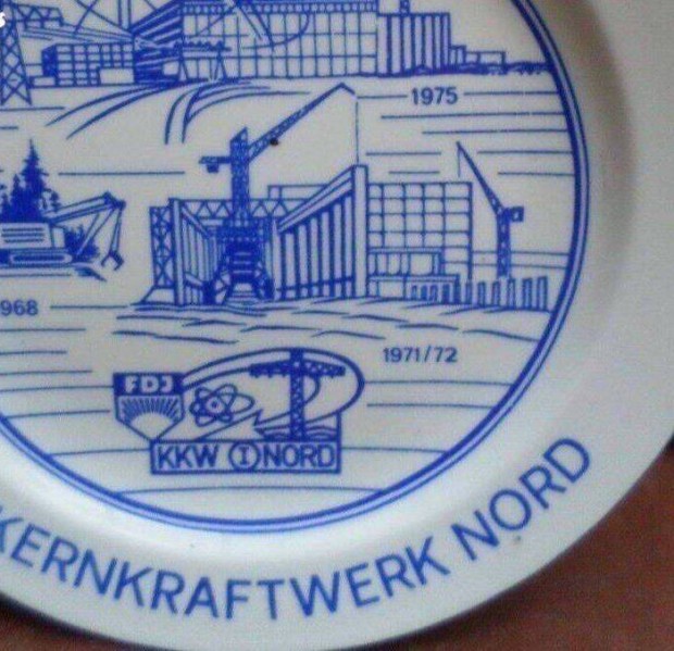 NDK porcelán tányér retro