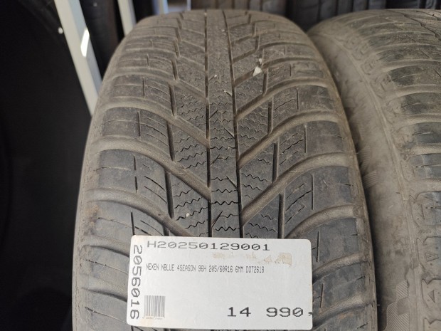 NEXEN NBLUE 4SEASON 96H 205/60R16 6MM DOT2618 HASZNÁLT NÉGYÉVSZAKOS