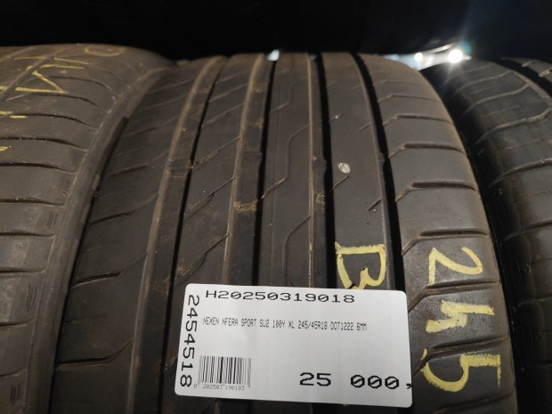 NEXEN NFERA SPORT SU2 100Y XL 245/45R18 DOT1222 6MM HASZNÁLT