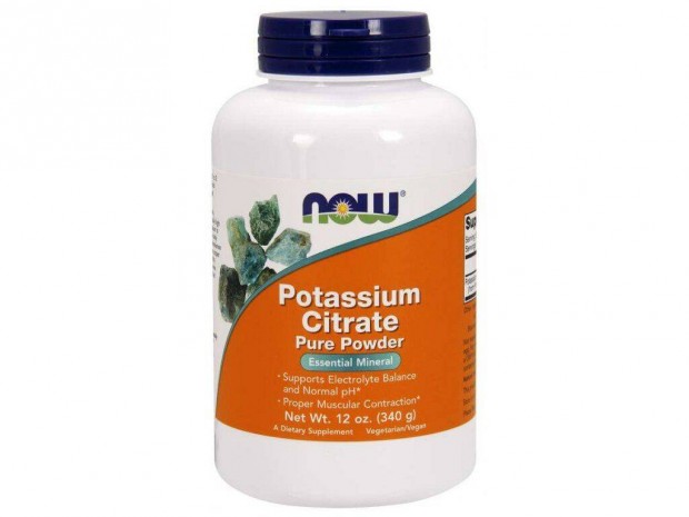 NOW Kálium-citrát por (Potassium Citrate) 340g