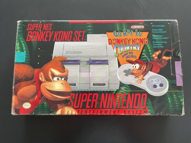 NTSC USA Super Nintendo Donkey Kong Dobozos Komplett SNES