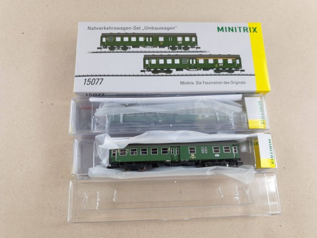 N 1:160 Trix - Minitrix 15077 "Rebuild Cars" - Szemlyvagon Kszlet