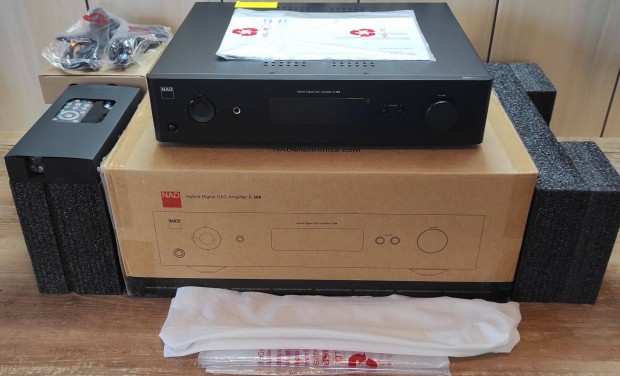 Nad C368 hibrid integrlt erst + DAC + Bluos 2i Modul