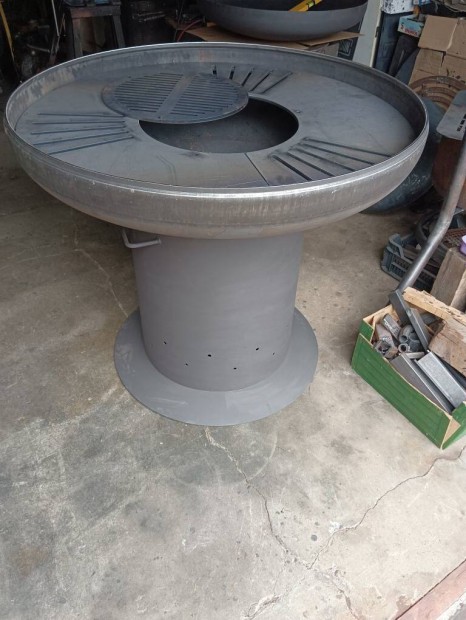 Nagy 100cm Ofyr Terasz grill Plancha Kerti parti grillező asztal