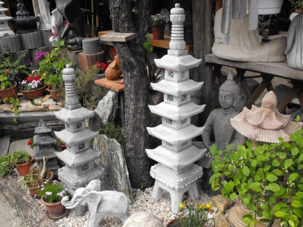 Nagy 137cm Pagoda Vecss en Japn kertpt lmpa Fagyll mk