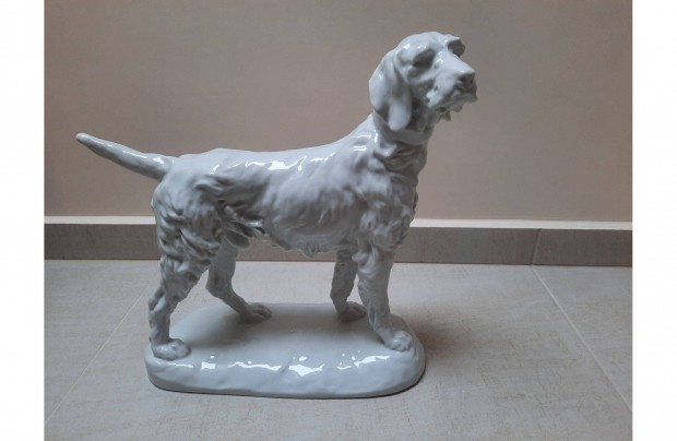 Nagy Fehr Herendi porceln vizsla kutya figura elad!