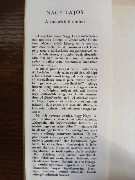 Nagy Lajos: A menekülő ember
