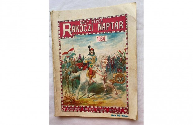 Nagy kpes Rkczi Naptr 1934 ritkasg