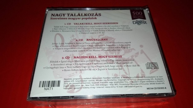 Nagy találkozások Szerelmes Magyar Pop dalok 3 × Cd Edda KFT Bikini