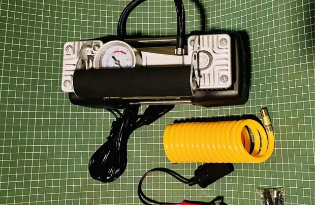 Nagy teherbrs 12V Kthengeres Auts Kompresszor leveg fj