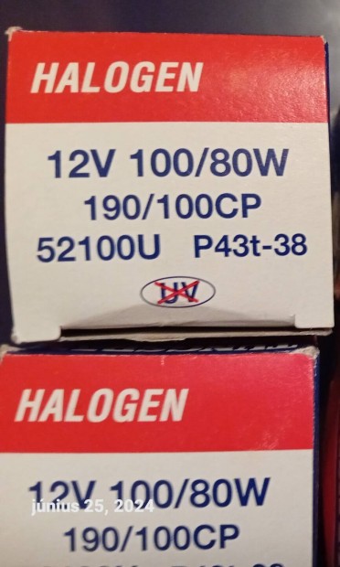 Nagy teljestmny H4 halogn izz , g 12V 100/80W 