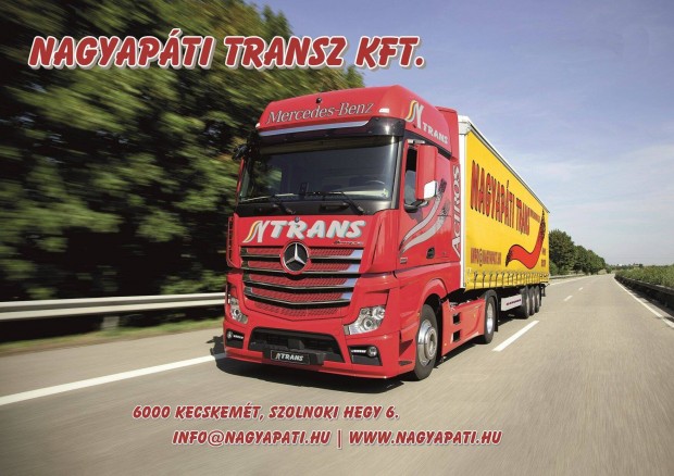 Nagyapti Transz Kft (C+E) nemzetkzi sofrlls