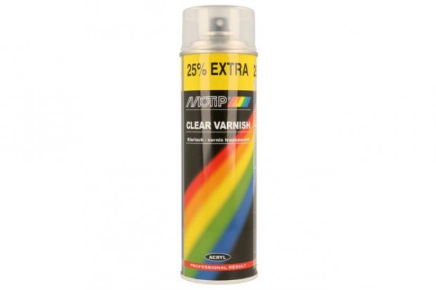 Nagyfényű áttetsző lakk spray MoTip 500ml