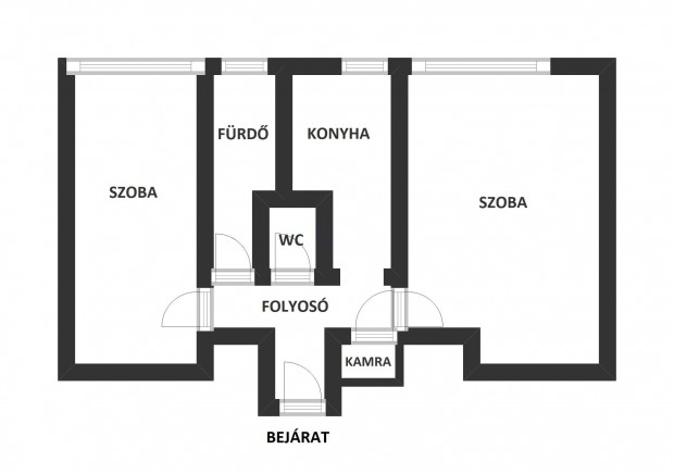 Nagyk�r�s�n 1. emeleti 47m2-es lak�s elad�