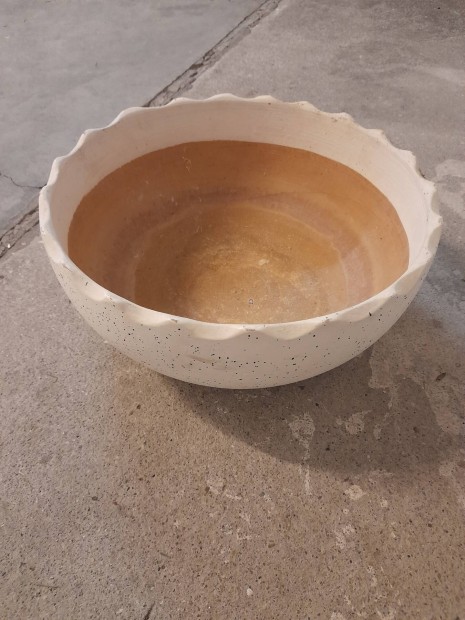 Nagyméretű agyag cserép virágtál virágtartó kaspó 60 cm
