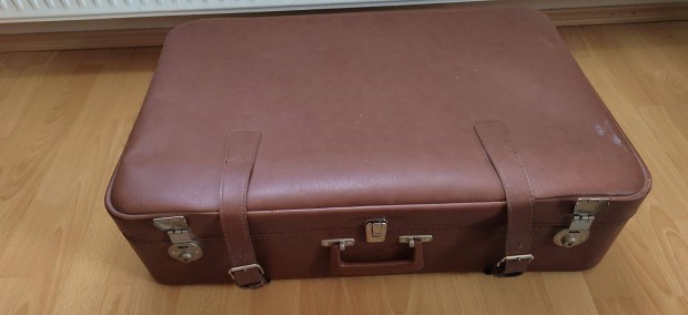 Nagymret vintage koffer/ utazbrnd (retr, 73,5 x 49,5 x 18 cm)