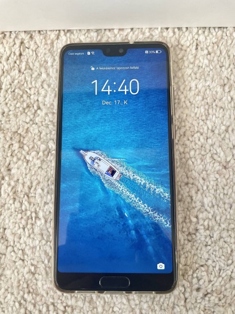 Nagyon szp megkmlt Vodafone-os Huawei P20 Blue 128/4Gb j akkuval