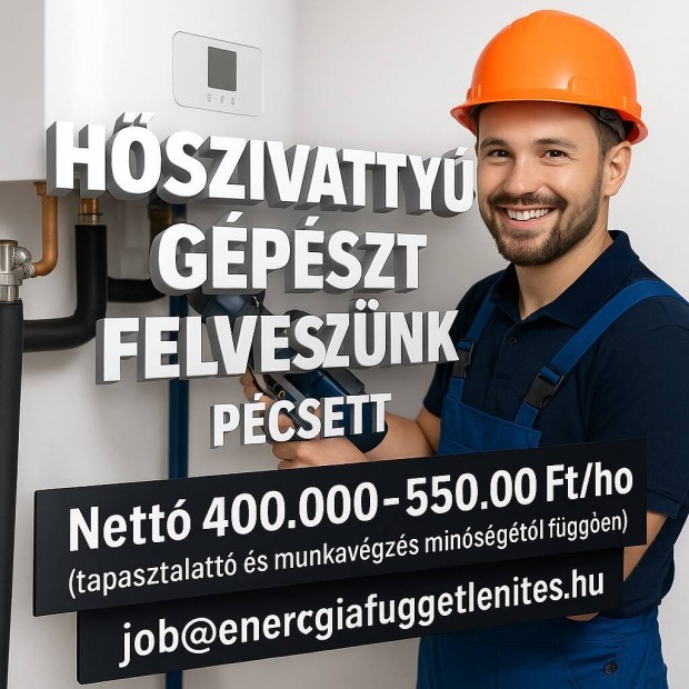 Napelem és / vagy klímatelepítésre felvétel Pécs