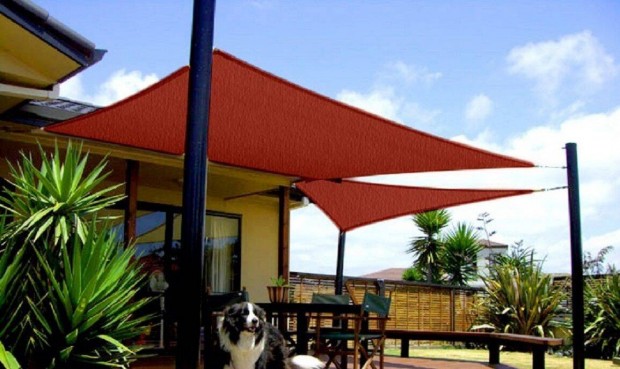 Napvitorla 5x5 m Terrakotta HDPE
